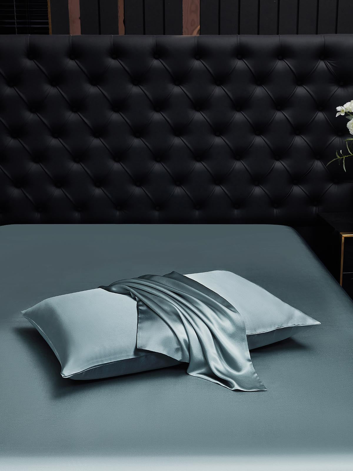 [Gråblå] SilkSilky-DK 19Momme Pillowcase 002