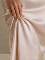 [Beige] SilkSilky-DK Sleeveless Kjole 005