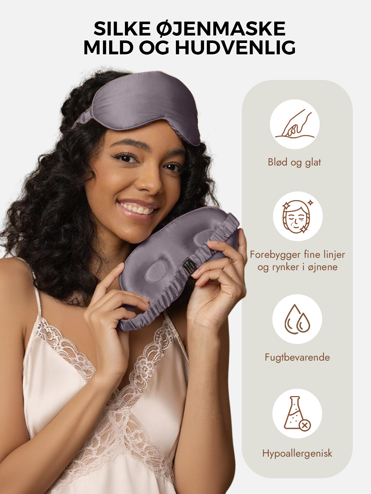 [Mørkegrå] SilkSilky-DK Silke Eye Mask 003