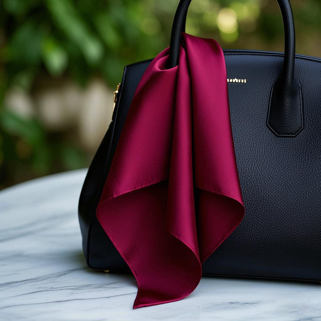 [Mørkerød] SilkSilky-DK Scarf 003