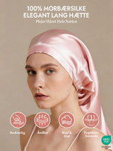[Lys Pink] SilkSilky-DK Sovehætte 002