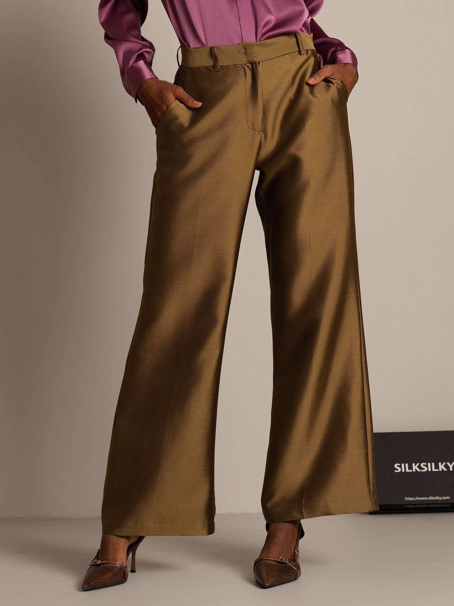 [Bronze] SilkSilky-DK 32Momme Silke Womens Pants 001,