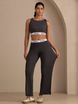 [Grå] SilkSilky-DK Sleeveless Crew Neck Women's Outfit Sets 005