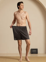 [Sort Kæde] SilkSilky-DK Men's Sleep Shorts 006