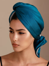 [Blågrøn] SilkSilky-DK Hårturban 002