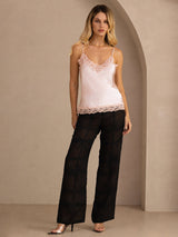 [Lyserød] SilkSilky-DK V Neck Camisole Top 006