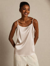 [Beige] SilkSilky-DK Spaghetti Strap Camisole Top 003