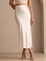 [Beige] SilkSilky-DK Nederdel 003