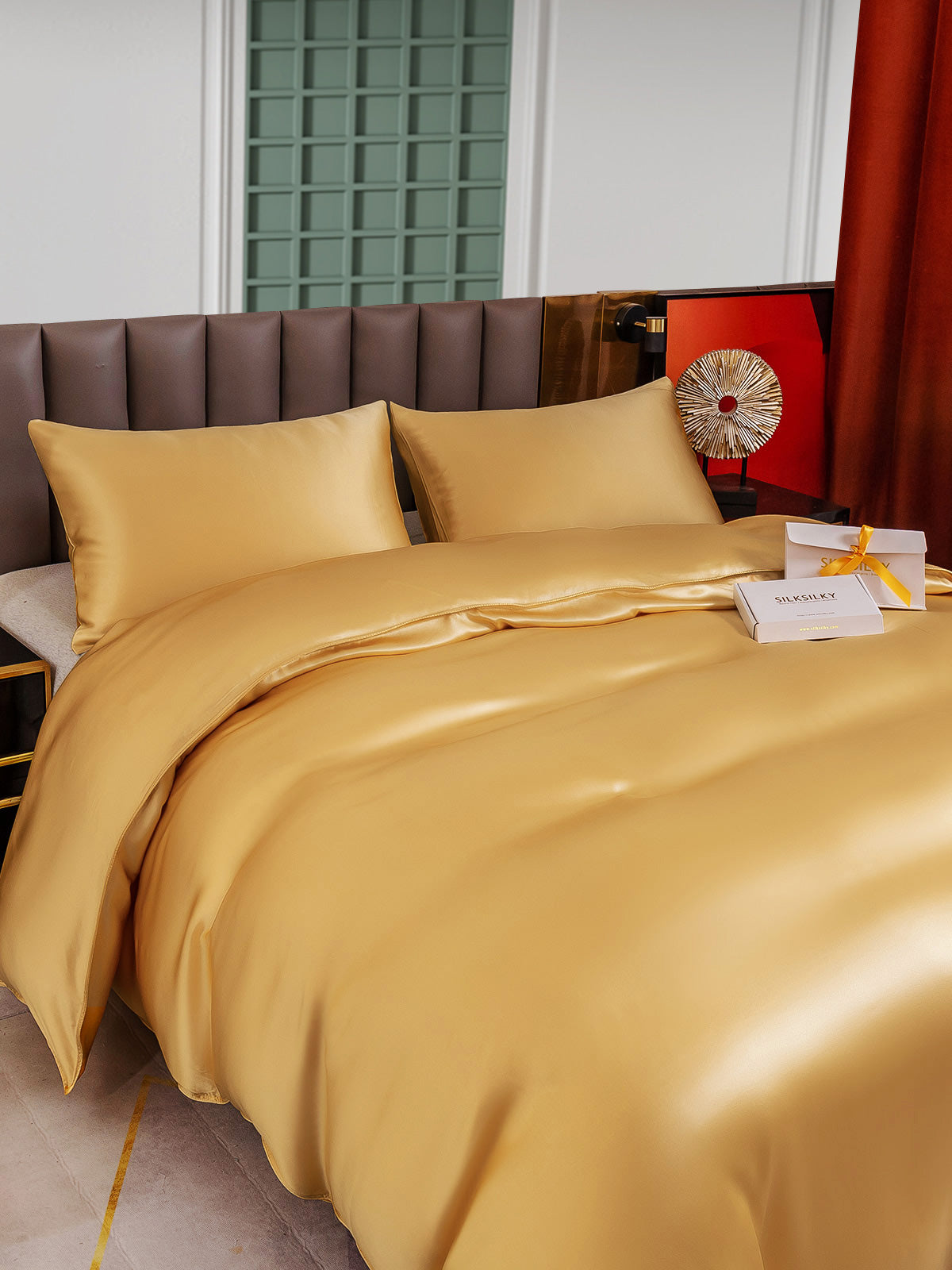 [Champagne] SilkSilky-DK 25Momme Bedding Set 003