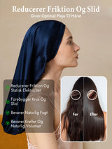 [Mørkeblå] SilkSilky-DK Sovehætte 004