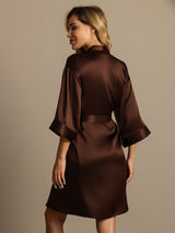 [Kaffe] SilkSilky-DK 3/4 Sleeve Dame Morgenkåbe 002