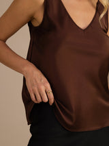 [Kaffe] SilkSilky-DK Sleeveless V Neck Camisole Top 004