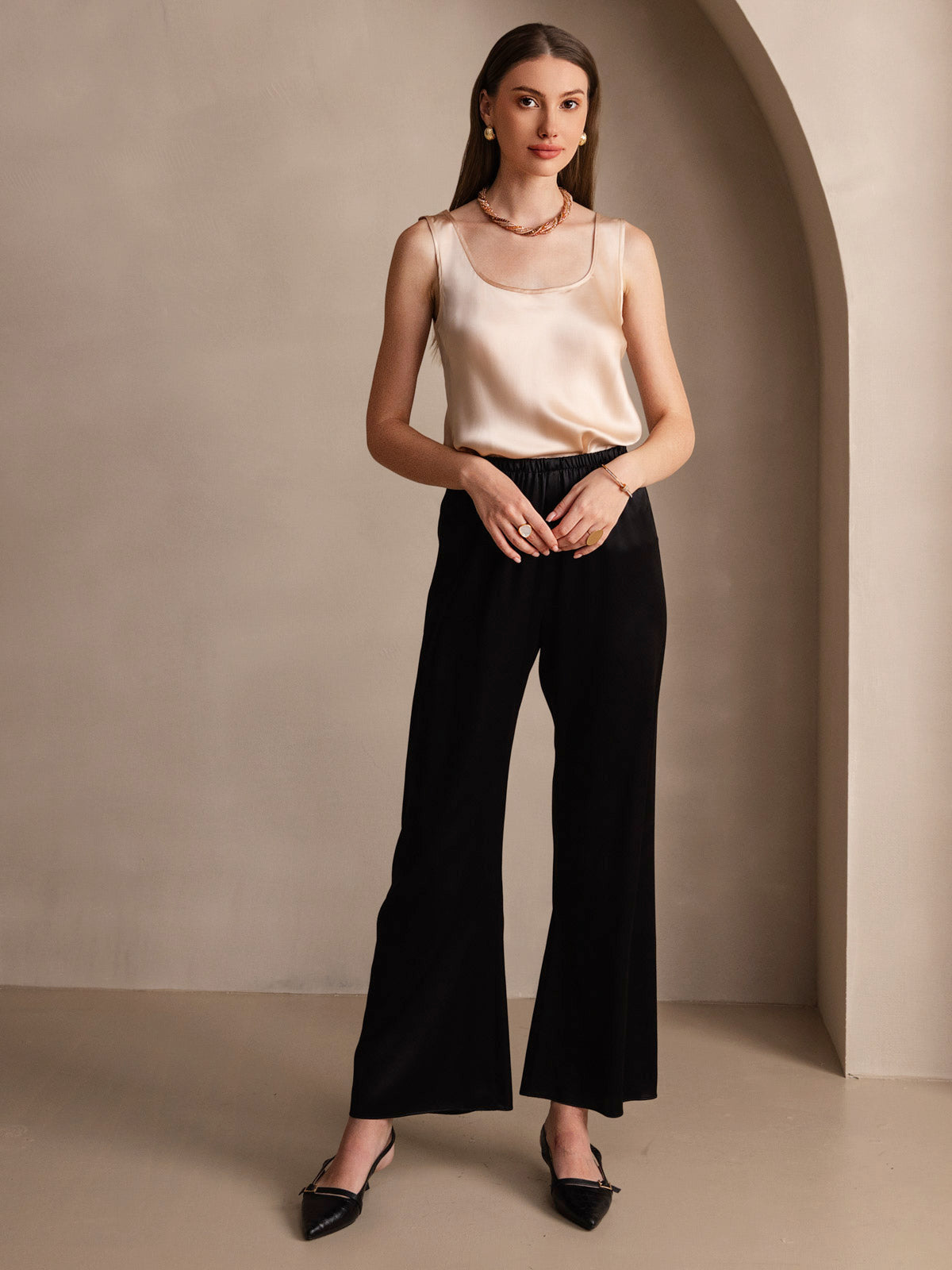 [Champagne] SilkSilky-DK 19Momme Silke Camisoles 007