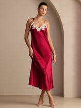 [Vin] SilkSilky-DK Sleeveless V Neck Kjole 001