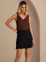 [Kaffe] SilkSilky-DK Sleeveless V Neck Camisole Top 003