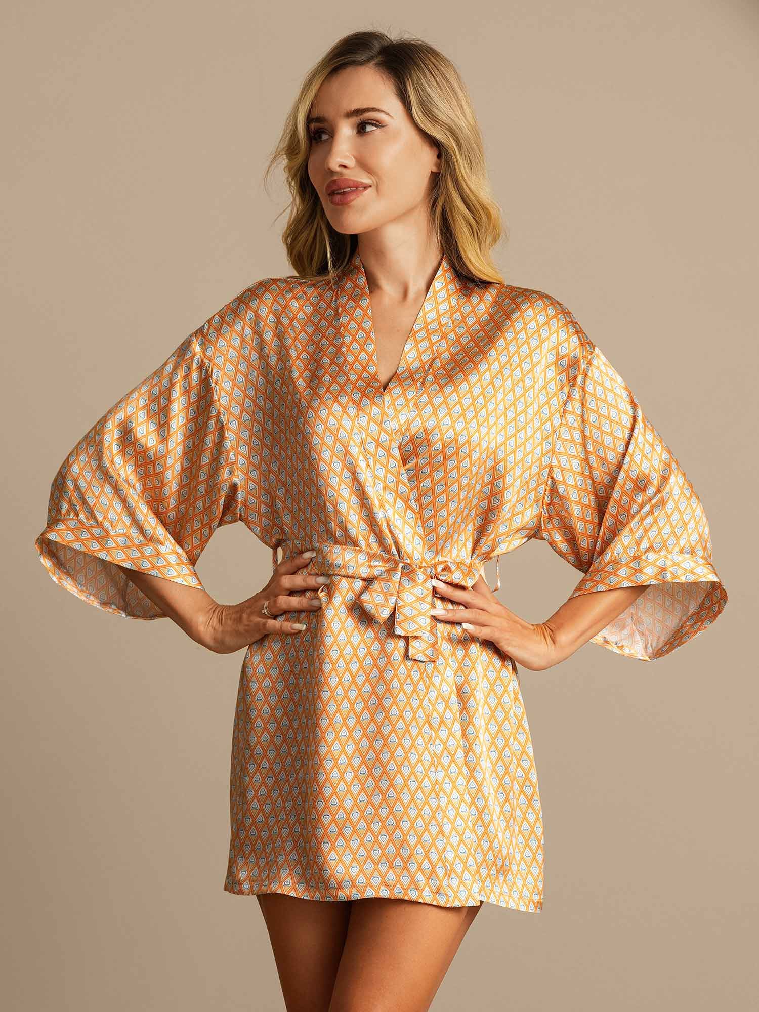 [Blomster] SilkSilky-DK Womens Robe 001,