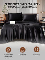 [Sort] SilkSilky-DK 30Momme Pudebetræk 007