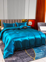 [Blågrøn] SilkSilky-DK 22Momme Bedding Set 004,
