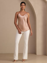 [Toscana] SilkSilky-DK Spaghetti Strap V Neck Camisole Top 006