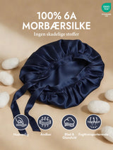[Mørkeblå] SilkSilky-DK Sovehætte 002