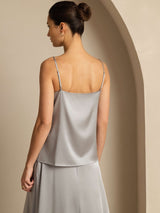 [Griffin Grå] SilkSilky-DK Spaghetti Strap Camisole Top 002
