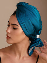[Blågrøn] SilkSilky-DK Hårturban 004