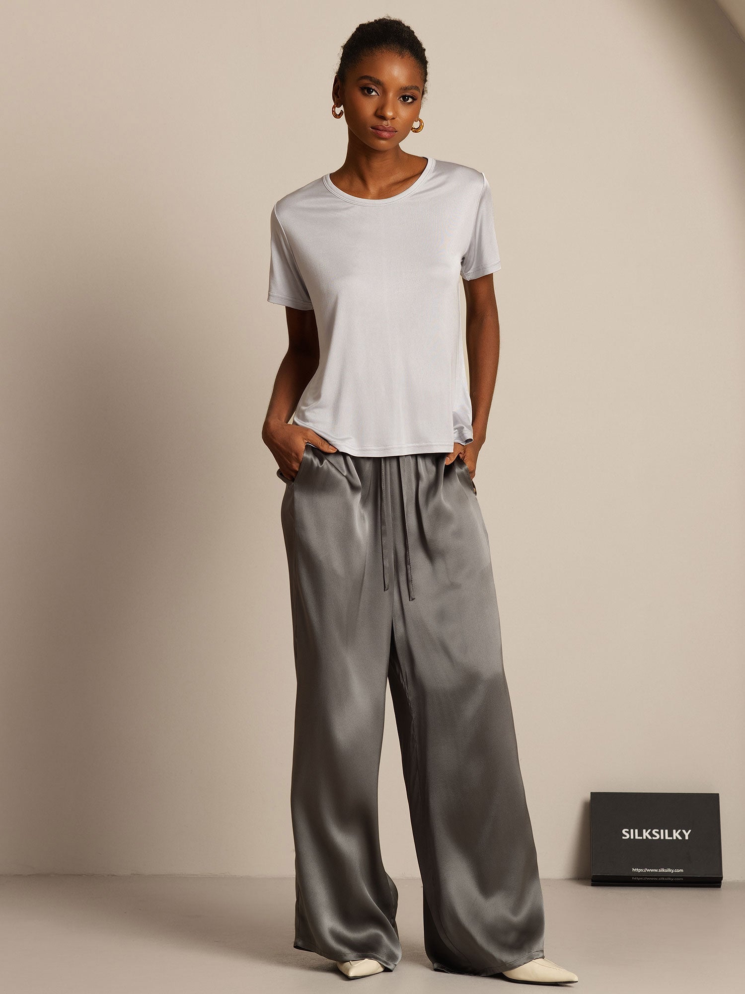 [Sølv] SilkSilky-DK Womens T-Shirt 007,