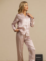 [Pink Hjerte Geo] SilkSilky-DK Dame Pyjamas 003