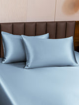 [Lyseblå] SilkSilky-DK 19Momme Pillowcase 001