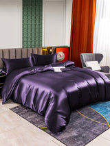 [Mørke Lilla] SilkSilky-DK 22Momme Bedding Set 002,