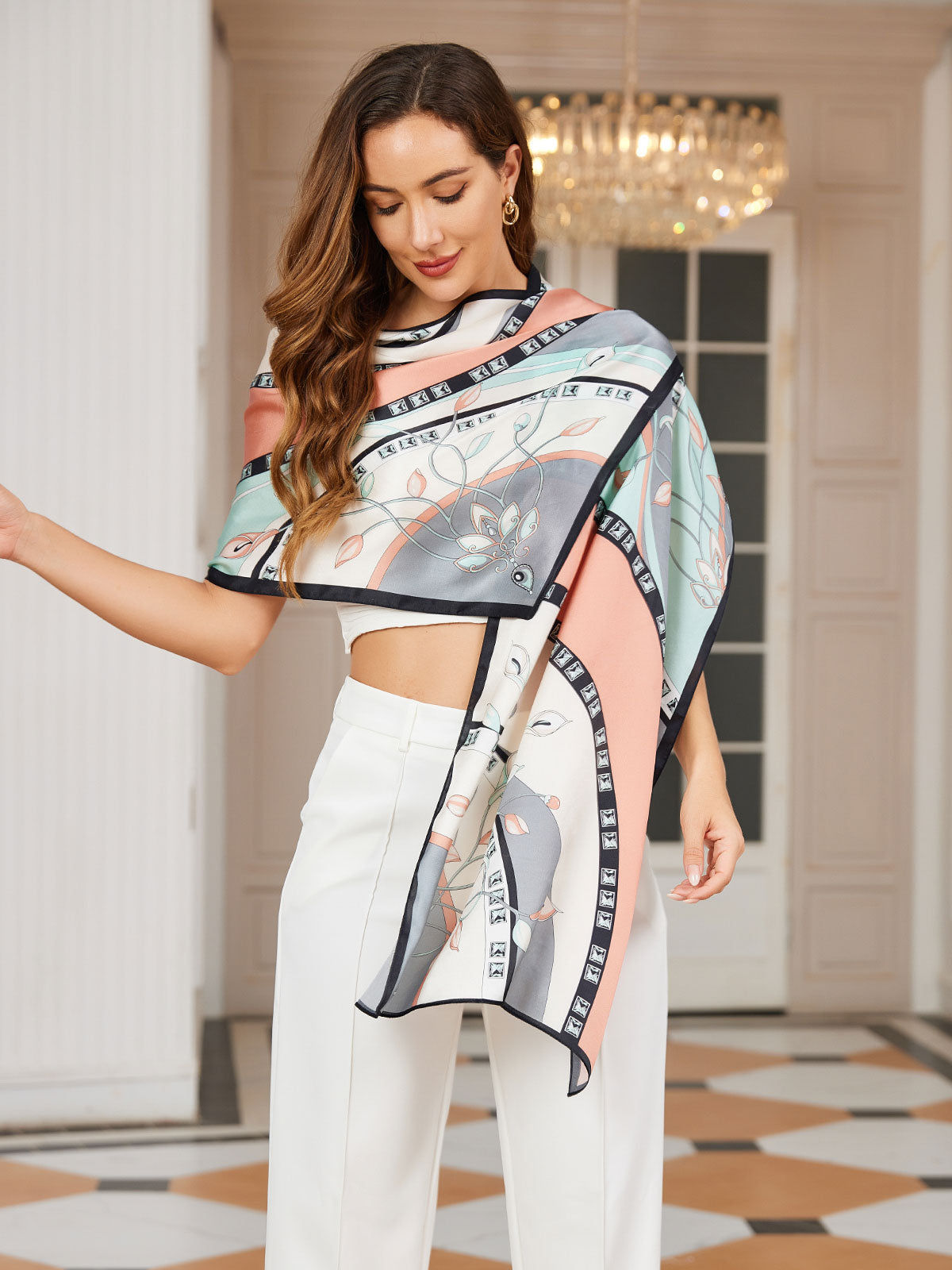 [P030] SilkSilky-DK Scarf 001,