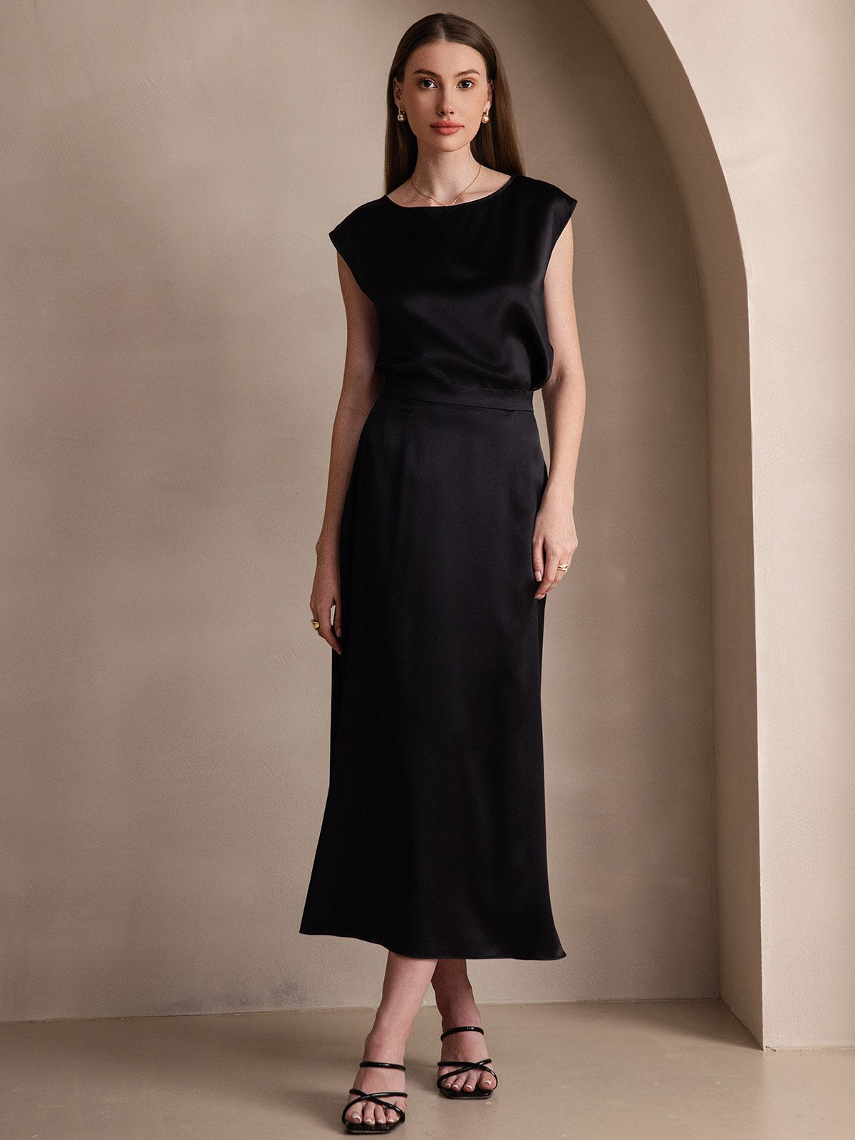 [Sort] SilkSilky-DK 19Momme Silke Skirt 005
