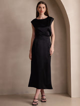 [Sort] SilkSilky-DK 19Momme Nederdel 005