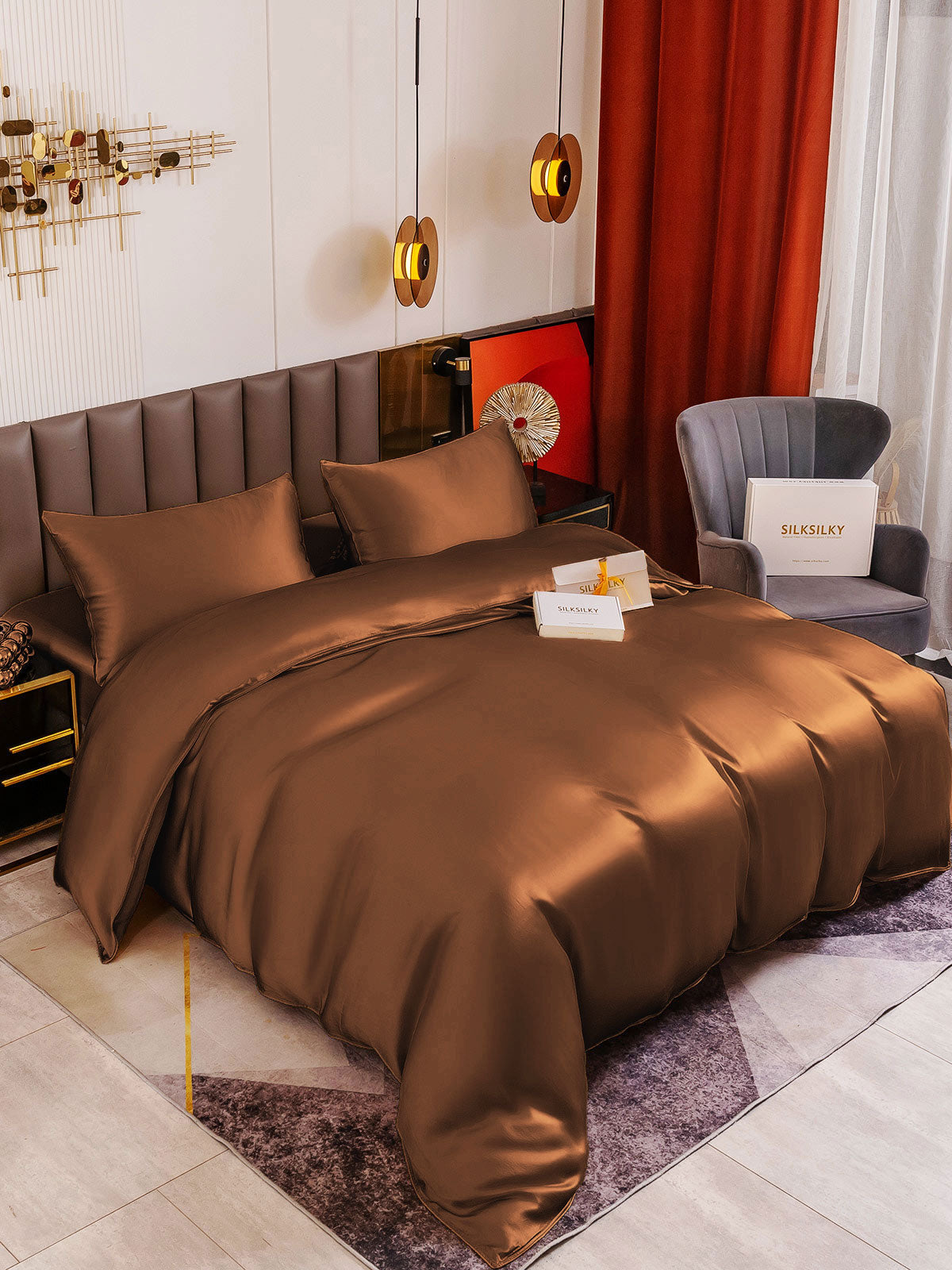 [Kaffe] SilkSilky-DK 19Momme Bedding Set 002
