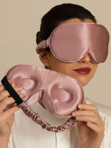 [Bleg Mauve] SilkSilky-DK 22Momme Øjenmaske 001