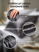 [Mørkegrå] SilkSilky-DK 30Momme Pudebetræk 002