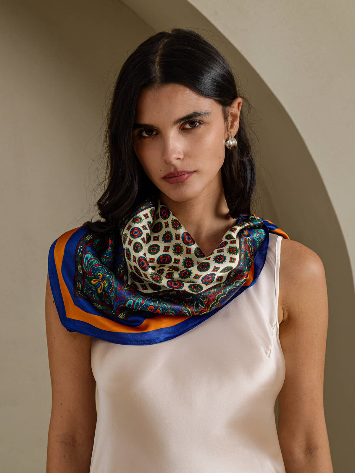 [P016] SilkSilky-DK Scarf 001