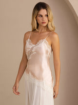 [Lyserød] SilkSilky-DK Spaghetti Strap V Neck Camisole Top 003