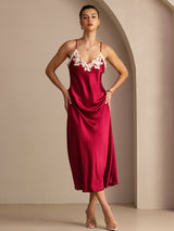 [Vin] SilkSilky-DK Sleeveless V Neck Kjole 005