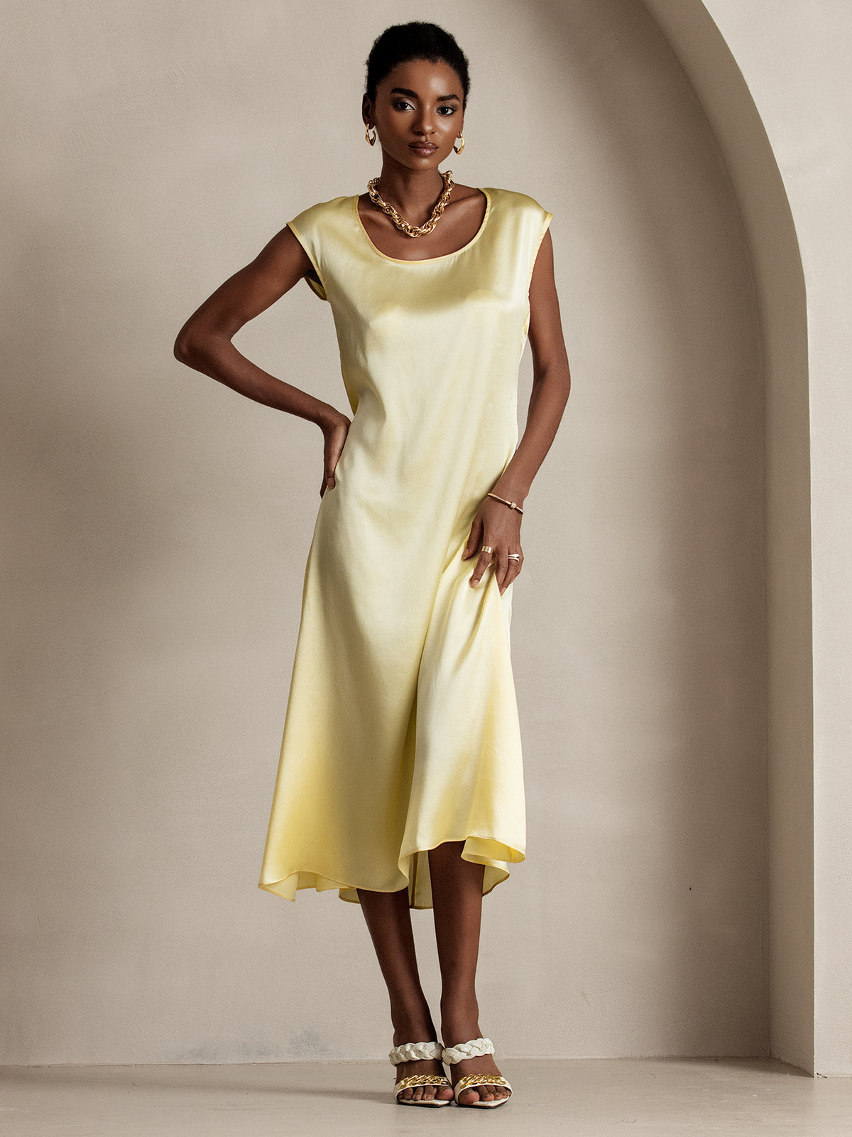 [Lysegul] SilkSilky-DK 19Momme Silke Dress 003