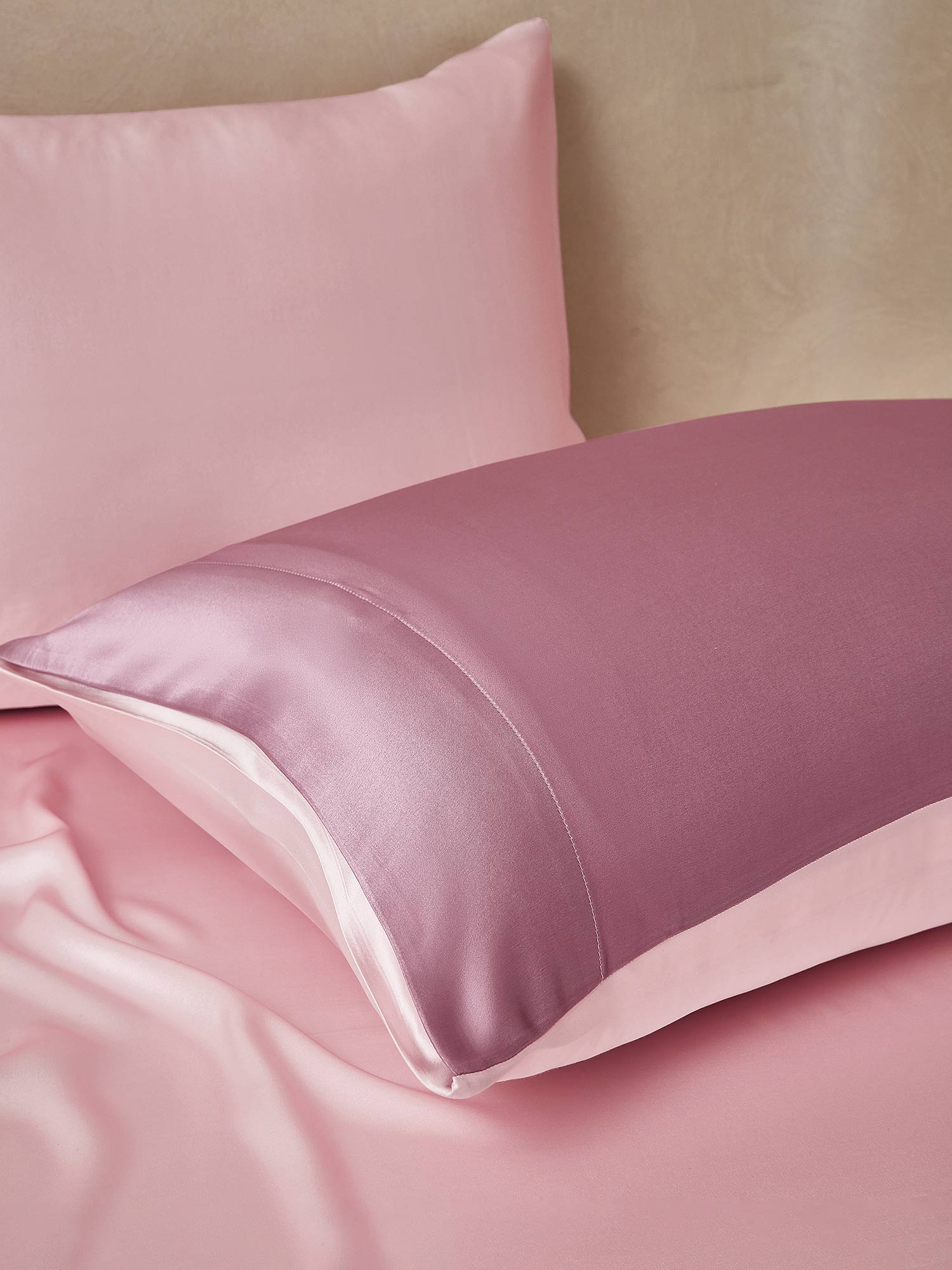 [BlegMauve+LysPink] SilkSilky-DK 19Momme Bedding Set 005,