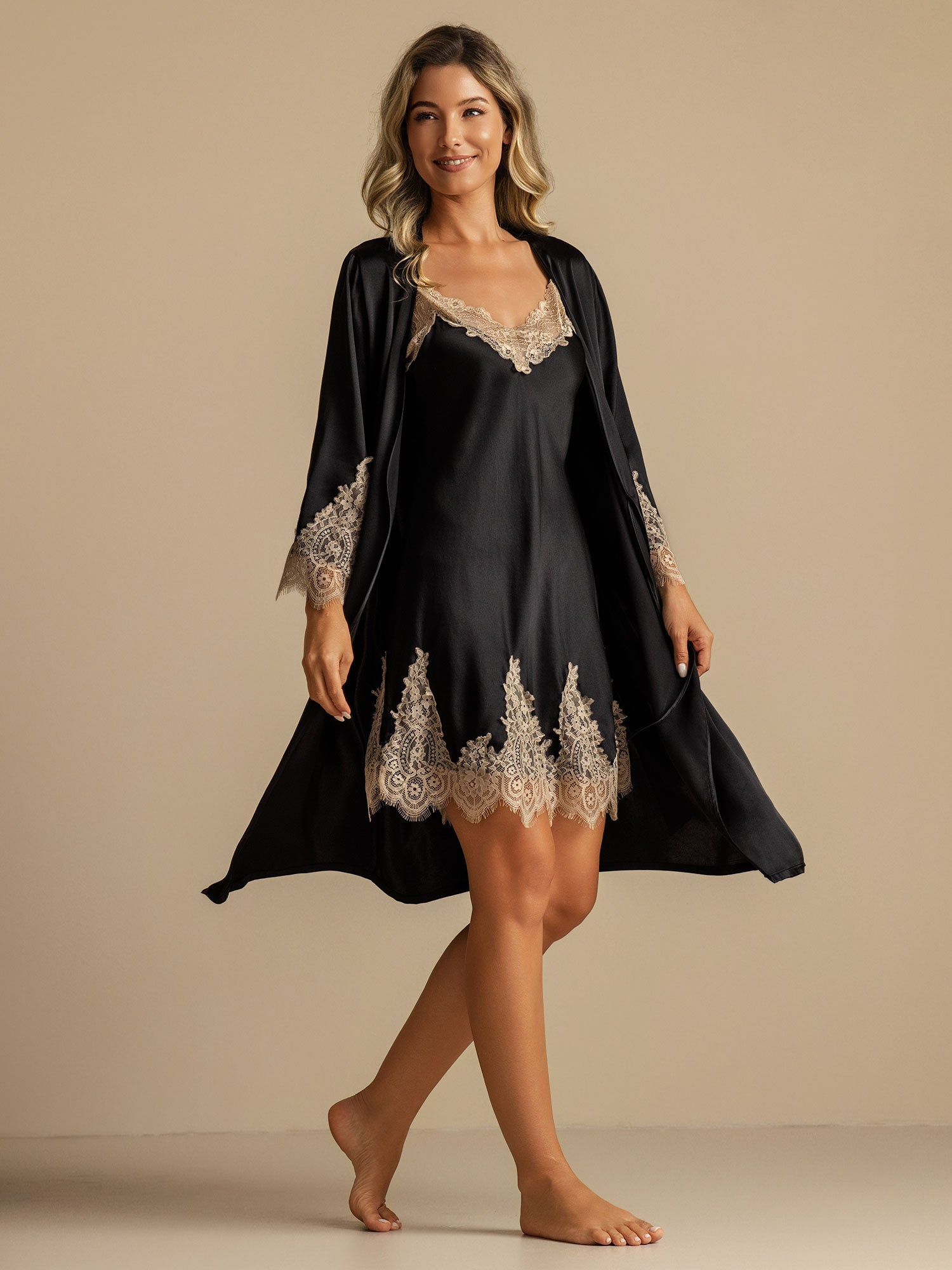 [Sort] SilkSilky-DK Nightgown&Robe Set 001,