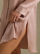 [Toscana] SilkSilky-DK Long Sleeve Lapel Collar Soveskjorte 005
