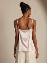 [Beige] SilkSilky-DK Spaghetti Strap Camisole Top 002