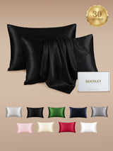 [Sort] SilkSilky-DK 30Momme Pudebetræk 001