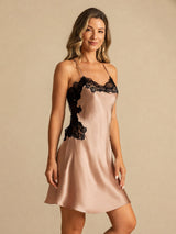 [Toscana] SilkSilky-DK Sleeveless V Neck Natkjole 005