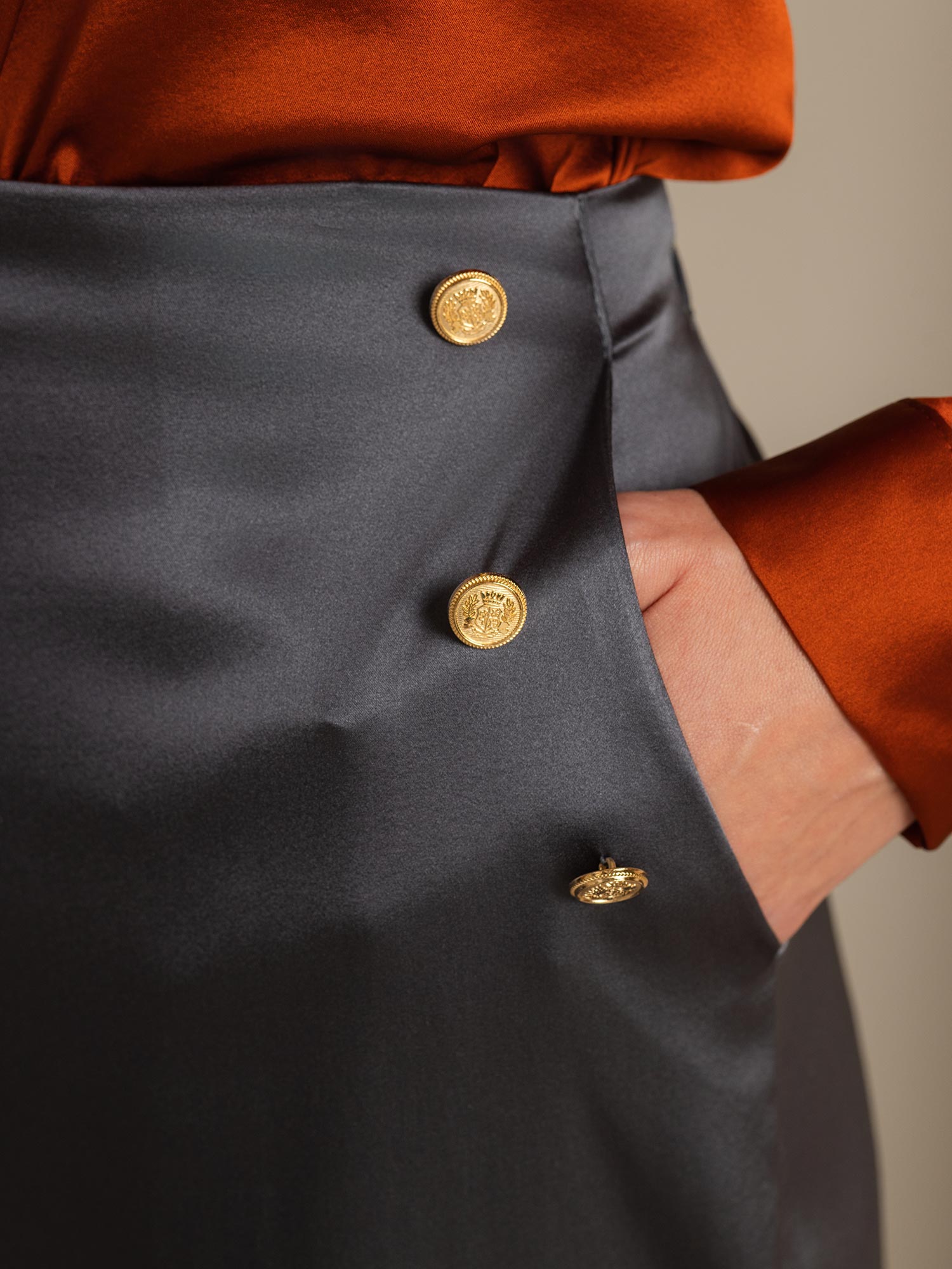 [Mørkegrå] SilkSilky-DK 19Momme Silke Womens Pants 004