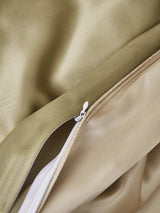[Beige+Kaki] SilkSilky-DK 22Momme Sengesæt 006