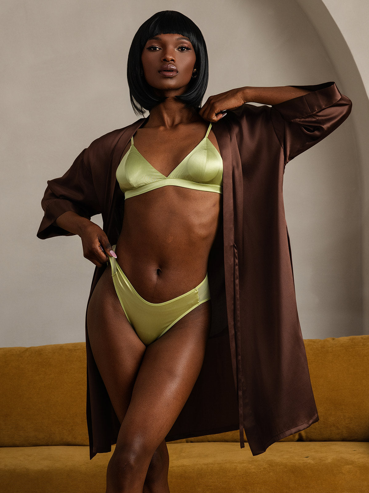 [Kaffe] SilkSilky-DK Womens Robe 003