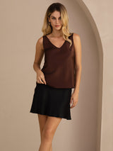 [Kaffe] SilkSilky-DK Sleeveless V Neck Camisole Top 005